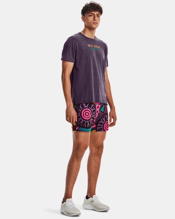 Men's UA Run In Peace Shorts, Purple, pdpMainDesktop image number 2